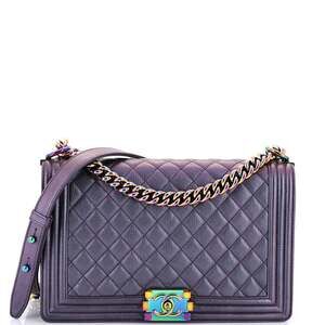 Chanel Boy Flap Bag Quilted Iridescent #254980C40B